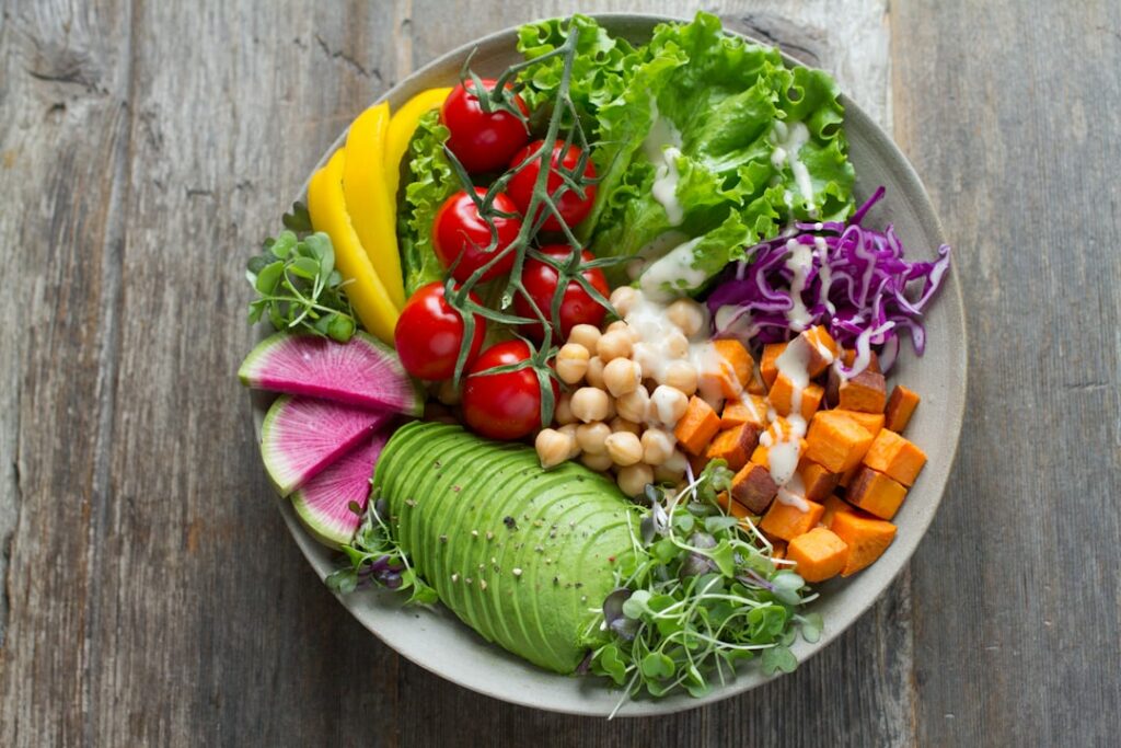 Photo Keywords: Nutrition, Lifestyle, Strategies, Stress Management Relevant image: Salad plate